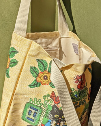 Colourful Tote Bag Dancing Cats