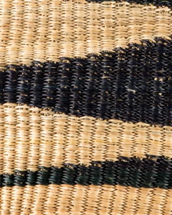 KUSI: Navy/Black Pattern Bolga Shopping Basket