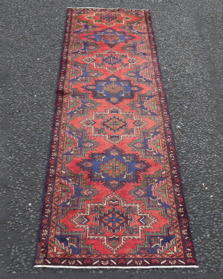Vintage Persian Tabriz Wool Runner with Medallion Design - MR11