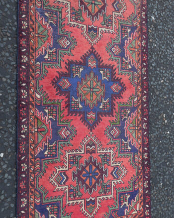 Vintage Persian Tabriz Wool Runner with Medallion Design – MR11