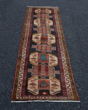 Hand Woven Persian Hamadan Wool Runner with Pattern – MR13