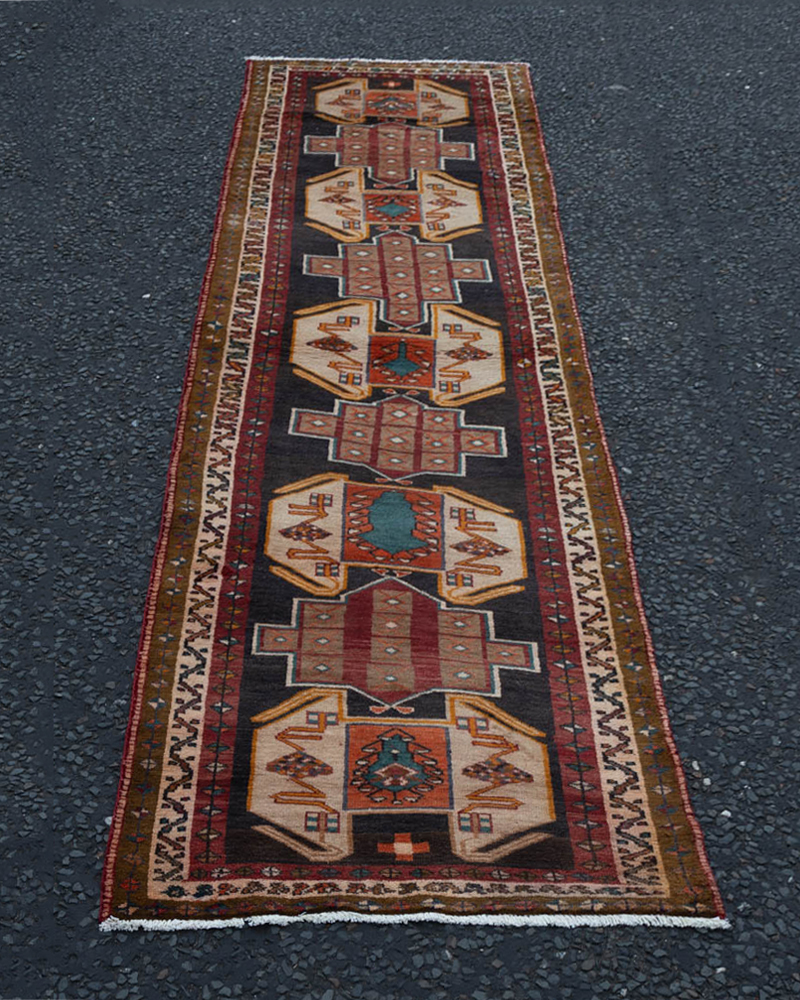 Hand Woven Persian Hamadan Wool Runner with Pattern – MR13