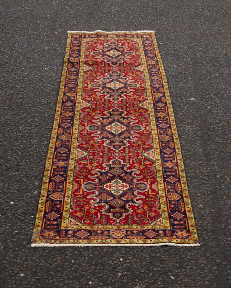 Vintage Persian Tabriz Wool Runner with Medallion Design - MR15