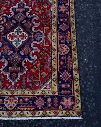 Vintage Persian Tabriz Wool Runner with Medallion Design – MR15