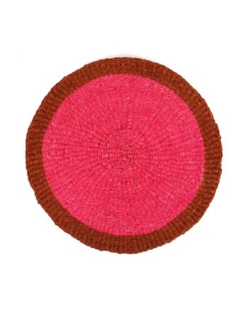 ZUBERI: Hot Pink & Orange Woven Placemat