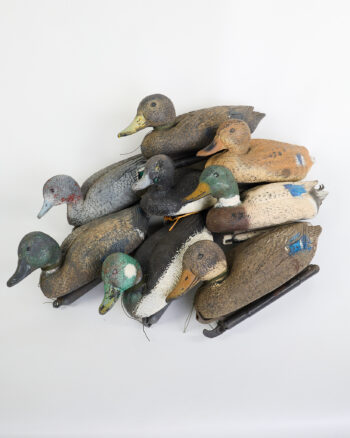 Vintage Style Wooden Duck Decoys with Painted Details