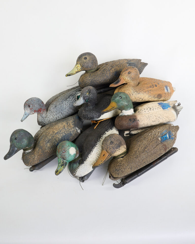 Vintage Style Wooden Duck Decoys with Painted Details