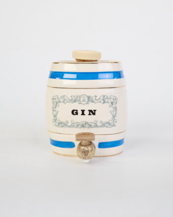 Vintage Gilbey’s Ceramic Gin Dispenser with Metal Tap