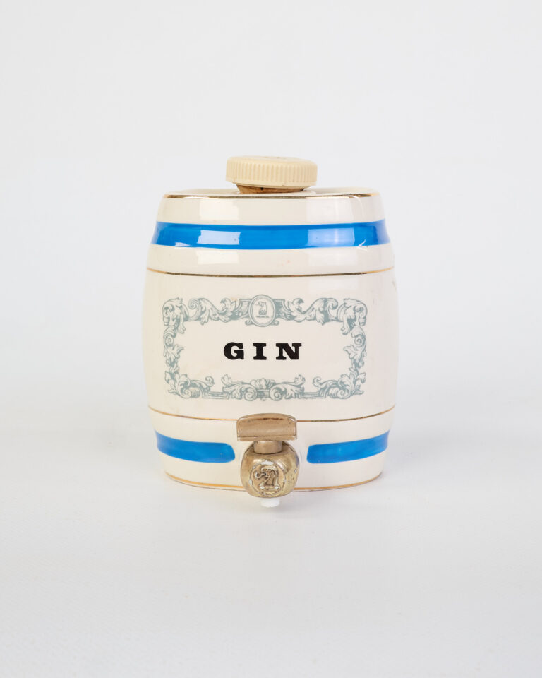 Vintage Gilbey's Ceramic Gin Dispenser with Metal Tap