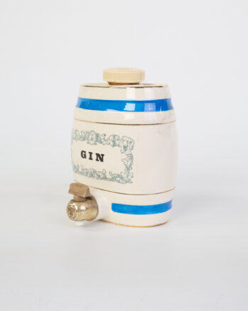 Vintage Gilbey’s Ceramic Gin Dispenser with Metal Tap