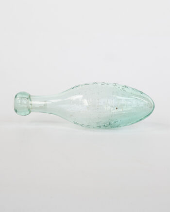 Vintage Torpedo Shaped Glass Bottle W Lant & co