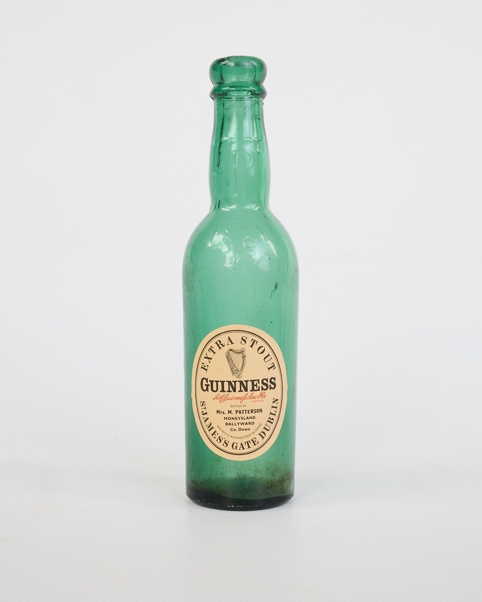 Vintage Guinness Extra Stout Green Glass Bottle