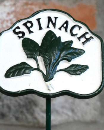 Cast Iron Spinach Garden Sign