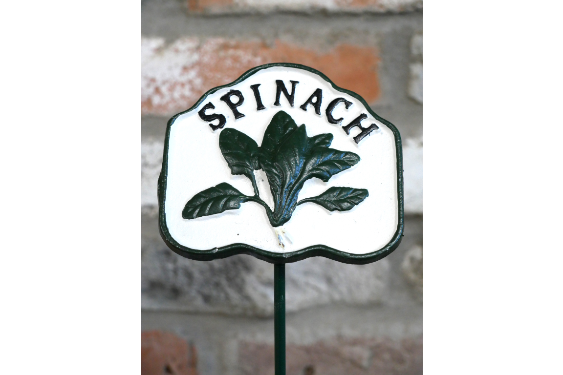 Cast Iron Spinach Garden Sign