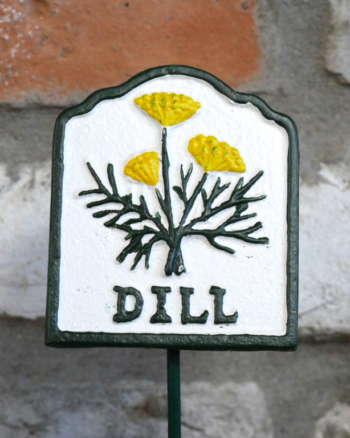 Cast Iron Dill Herb Garden Marker