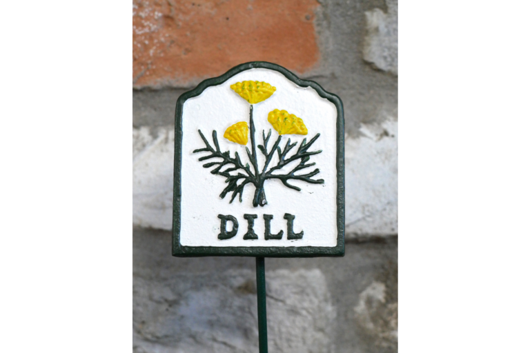 Cast Iron Dill Herb Garden Marker