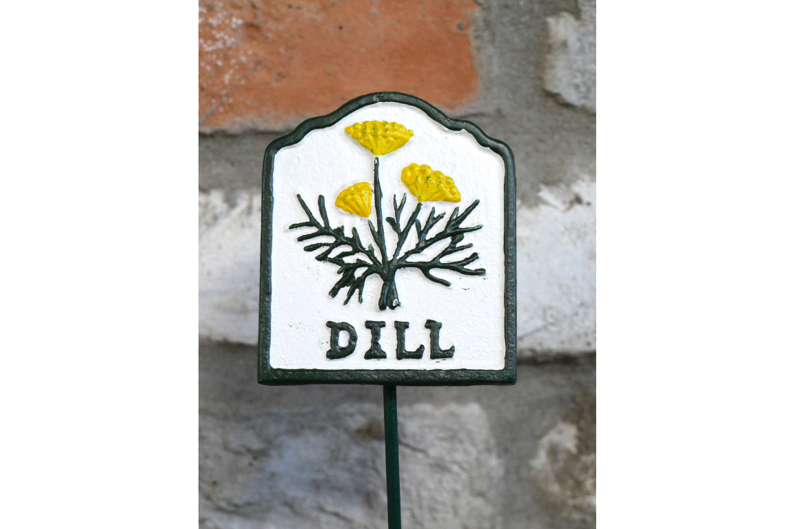 Cast Iron Dill Herb Garden Marker
