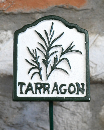 Cast Iron Tarragon Herb Garden Marker