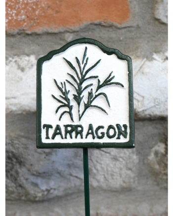 Cast Iron Tarragon Herb Garden Marker