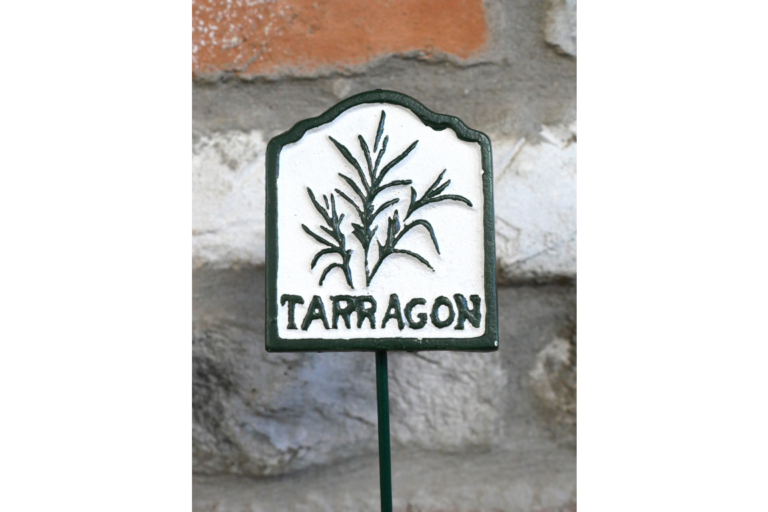 Cast Iron Tarragon Herb Garden Marker
