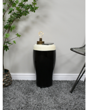 Pint of Stout Side Table with Cream Head Finish