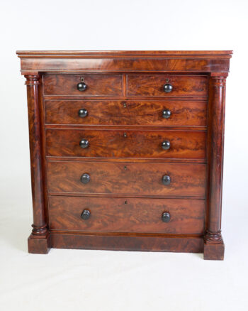 Victorian Mahogany Chest of Drawers with Column Details