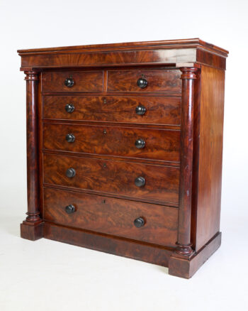 Victorian Mahogany Chest of Drawers with Column Details