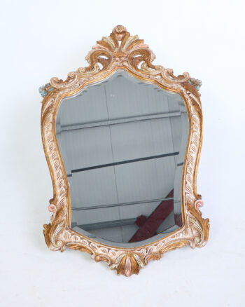 Vintage Ornate Gilt Wood Framed Wall Mirror with Details