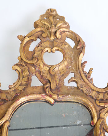 Pair of 19th C Italian giltwood pier mirrors