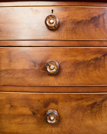 Antique Wooden Chest of Drawers with Turned Legs