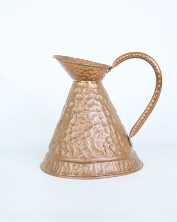 Hammered Copper Water Pitcher with Gooseneck Spout