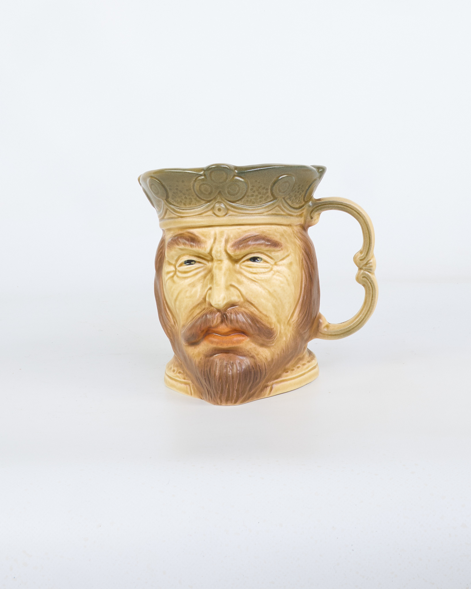 Vintage Kingston Pottery King Character Jug with Crown