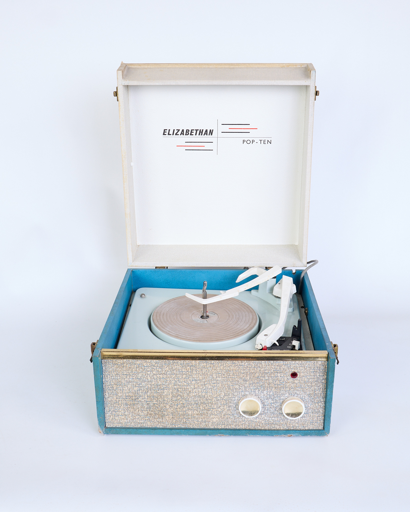 Elizabethan Pop-Ten Vintage Record Player with Case