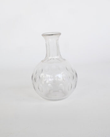 Vintage Glass Decanter with Bubble Design