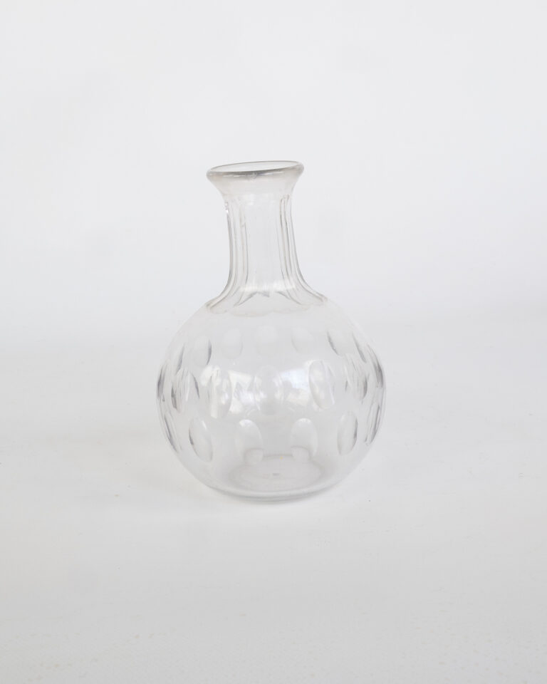 Vintage Glass Decanter with Bubble Design