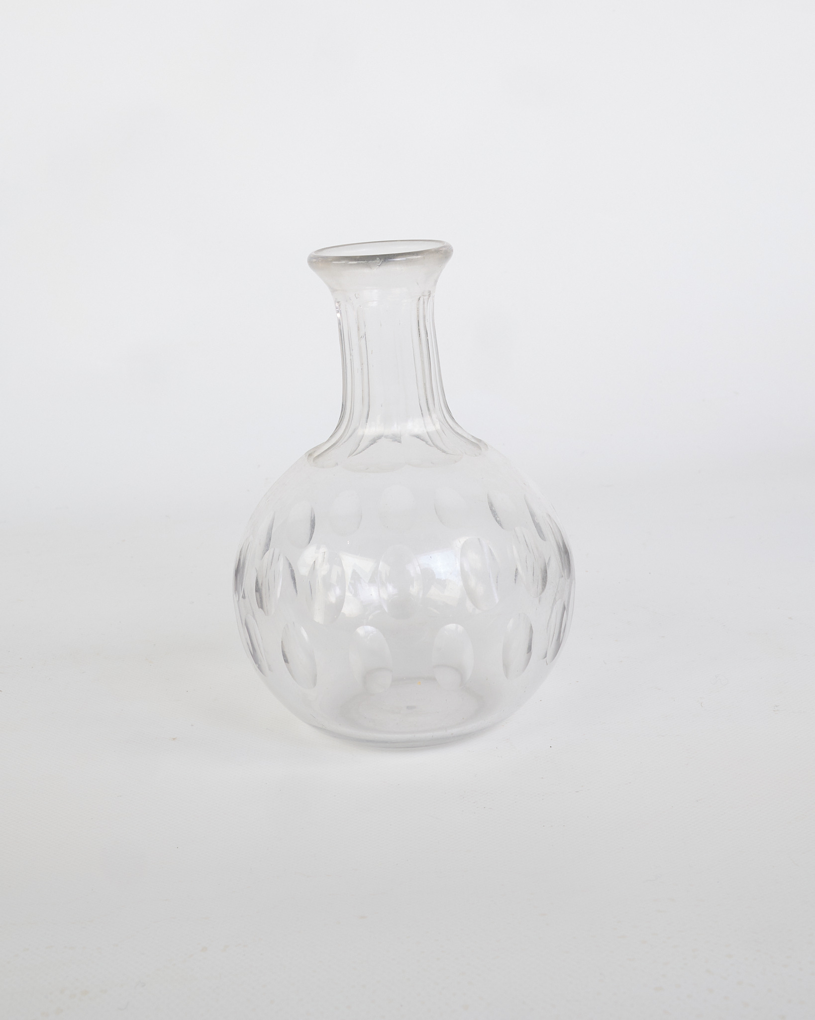 Vintage Glass Decanter with Bubble Design
