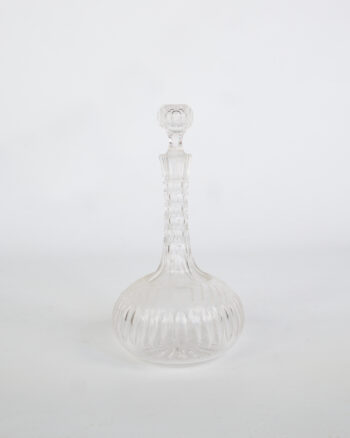 Vintage Clear Glass Decanter with Stopper