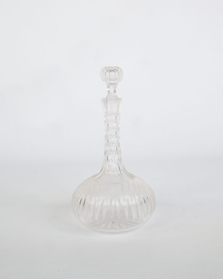 Vintage Clear Glass Decanter with Stopper