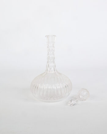 Vintage Clear Glass Decanter with Stopper