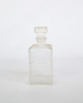 Vintage Clear Glass Decanter with Stopper