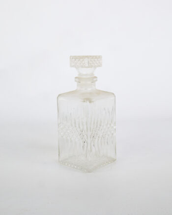 Vintage Clear Glass Decanter with Stopper