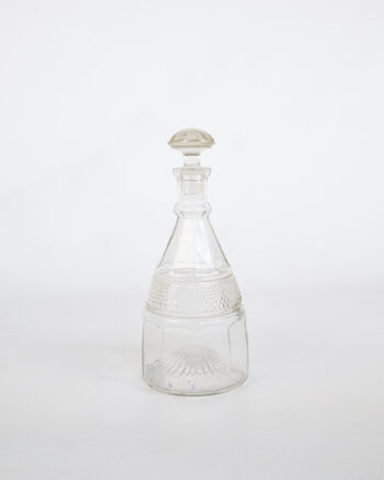 Vintage Pressed Glass Decanter with Stopper