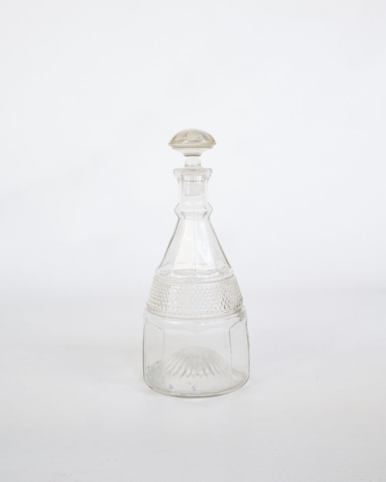 Vintage Pressed Glass Decanter with Stopper