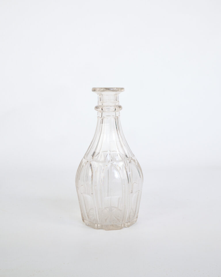 Vintage Crystal Decanter with Paneled Design