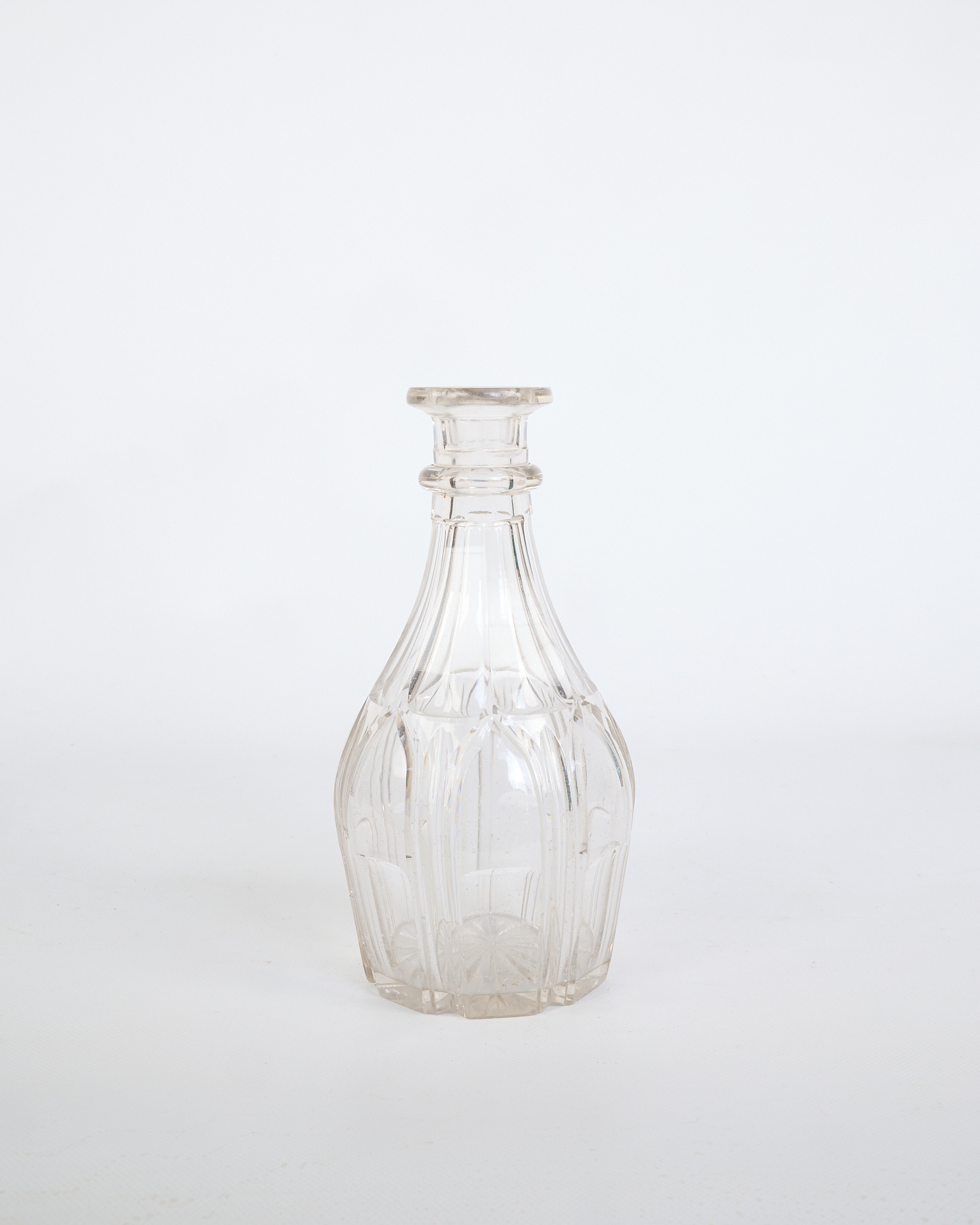 Vintage Crystal Decanter with Paneled Design