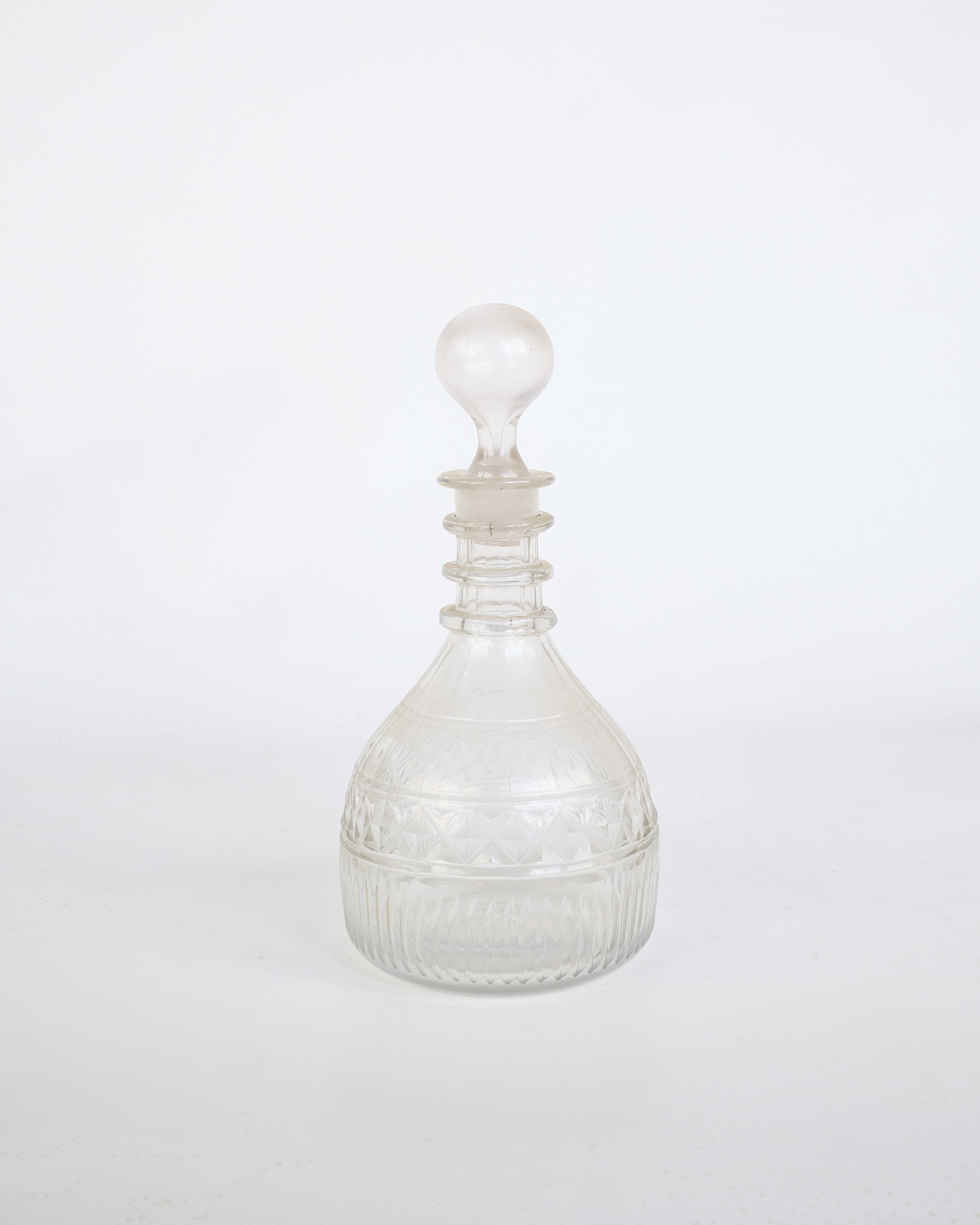 Vintage Clear Glass Decanter with Stopper