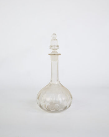 Vintage Clear Glass Decanter with Stopper