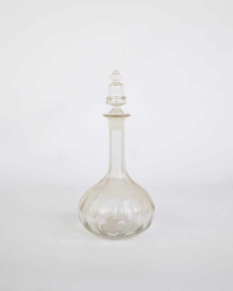 Vintage Clear Glass Decanter with Stopper