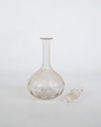 Vintage Clear Glass Decanter with Stopper