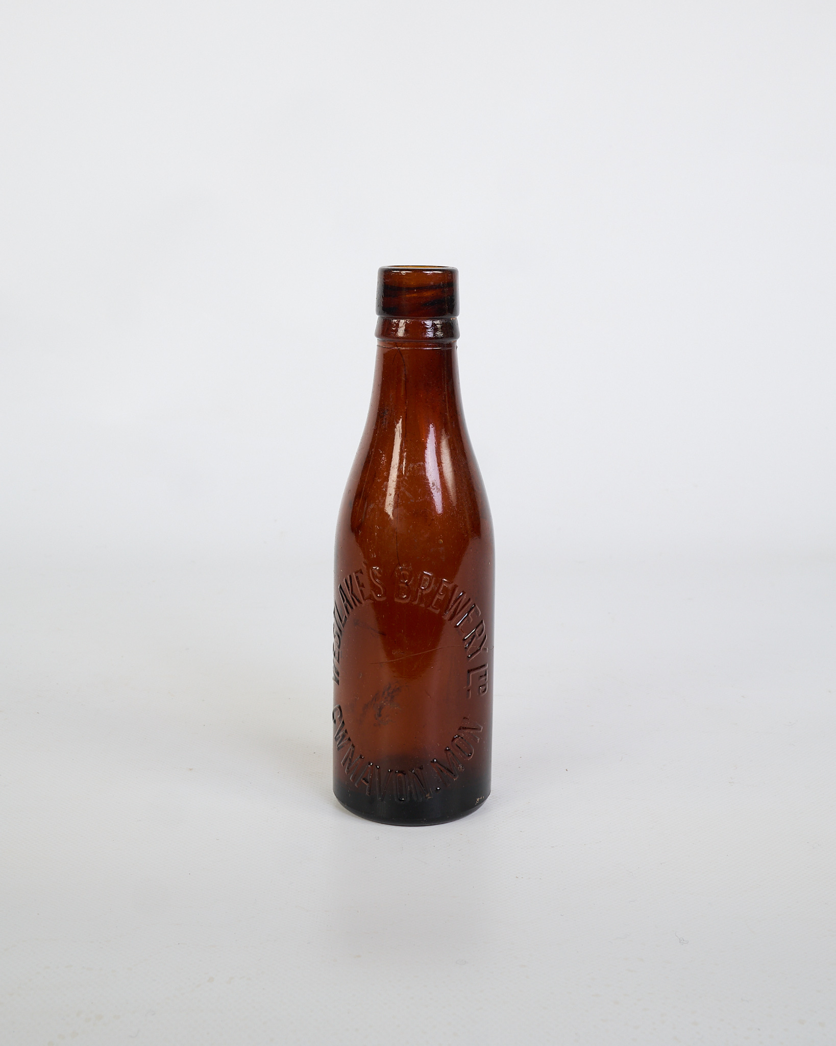 Antique West Wylakes Brewery Glass Bottle With Embossed Text